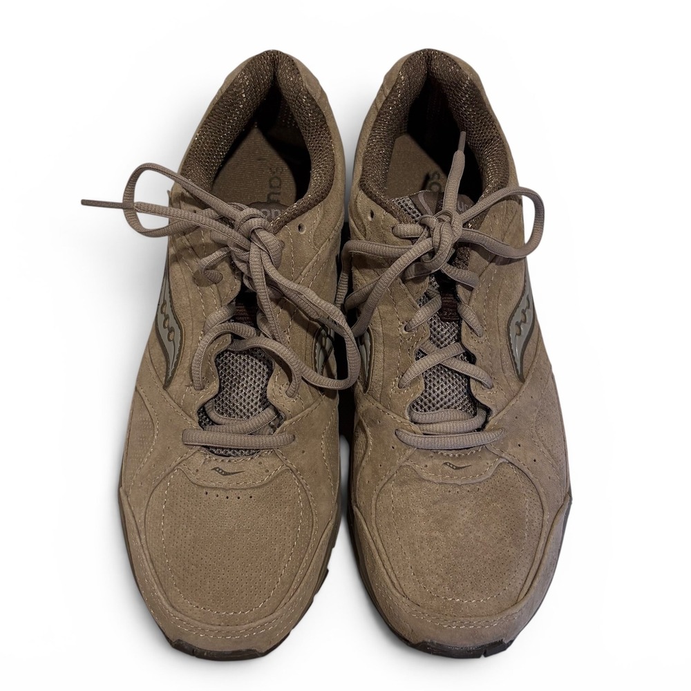 Saucony Grid Integrity ST2 Women's Size 9.5 Walking Shoes Tan Suede Sneakers - Picture 3 of 10